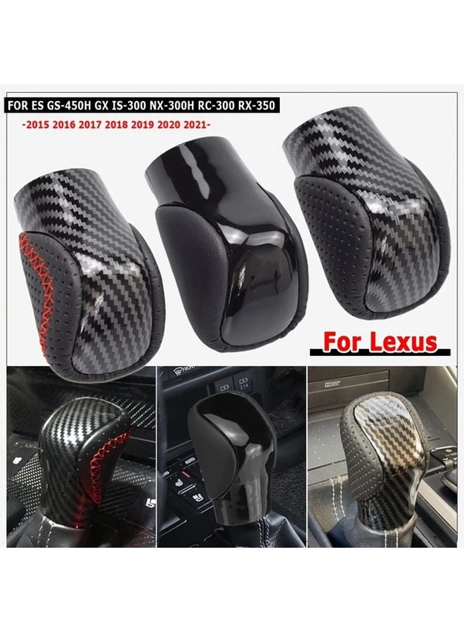 Bright Black Black Leather Gear Shift Knob For Lexus GX300h RC300 RX350 2015 2021 - Image 3